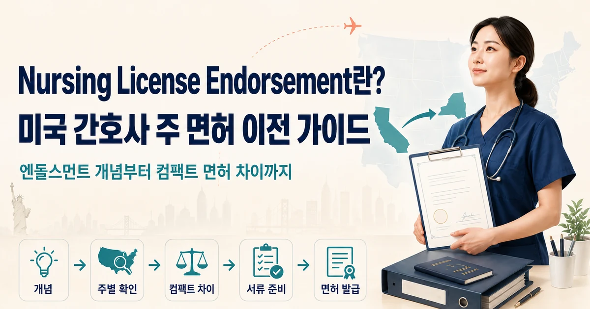 Nursing License Endorsement 미국 간호사 주 면허 이전 가이드